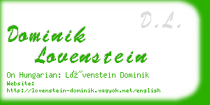 dominik lovenstein business card